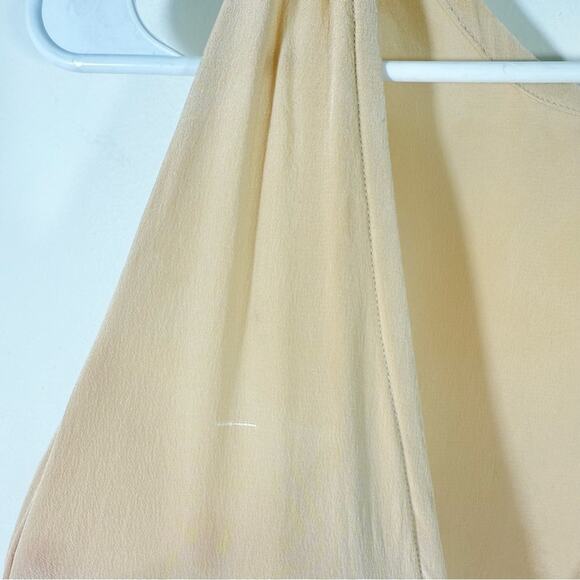 Elizabeth Suzann Marlena Nude Peach V Neck 100% Silk Knee Length Slip Dress XS - Picture 12 of 13